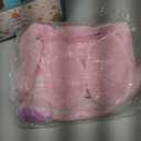 Wepop Bunny Easter Baskets, Cute Eggs Hunting Bags Buckets Gifts for Kids Girls Boys (Pink)