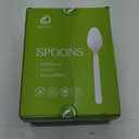 Compostable Spoons [200 Pcs] CPLA Spoons Disposable BPI Certified BPA-Free, Heat Resistant, Durable Disposable Utensils Alternative to Plastic Silverware for Daily, Party & Camping