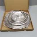 3 Tier Silver Cupcake Stand Stainless Steel Dessert Display Rack with Removable Tiered Tray for Parties,Weddings,Birthdays,Decorations,Any Festivals and Festivities(2 Pack)