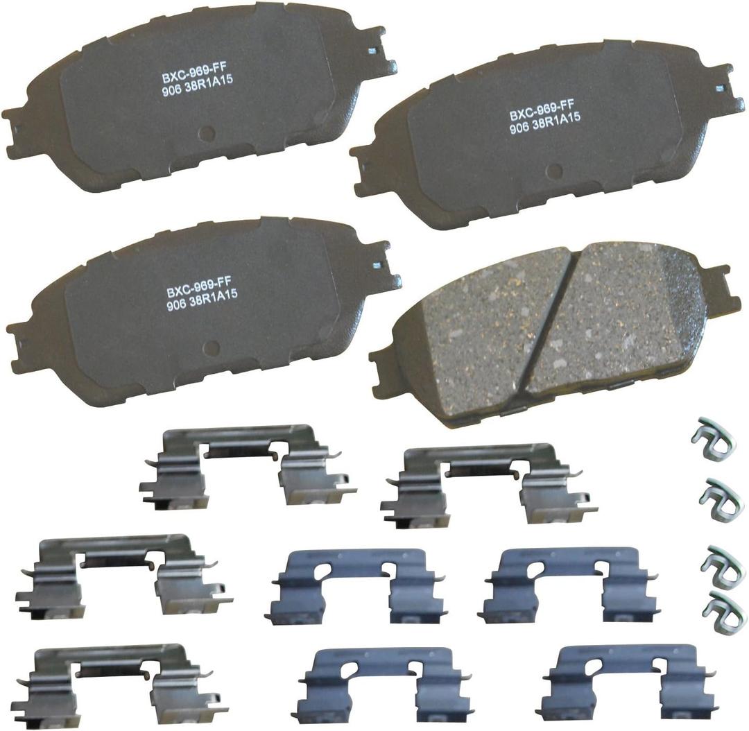 Bendix Premium SBC906 Ceramic Front Brake Pads for Lexus ES300 2002-2003, ES330 2004-2006, Toyota Avalon 2005-2007, Camry 2005-2006 (3.0, 3.3), Sienna 2004-2010, Solara 2004-2008, Tacoma 2005-2015