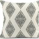 ArtSocket Set of 4 Throw Pillow Covers Ikat Tribal and Boho Bohemian Black Ethnic Herringbone for Ideas Decor Linen Outdoor Pillow Cases Home Decorative Square 18x18 Inches Pillowcases