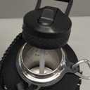 Insulated Water Bottle | Thickened Stainless Steel Vacuum Metal | Portable Sports Half Gallon Large Water Jug for Gym and Hiking with Straw, Carrier Bag, Handle Strap | BPA-Free 64 oz (Advanced Black)