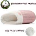NineCiFun Women's Slip on Fuzzy Slippers Memory Foam House Slippers Outdoor Indoor Warm Plush Bedroom Shoes Scuff with Faux Fur Lining size 7-8 pink