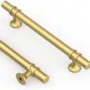 Asidrama 10 Pack 5 Inch(128mm) Brushed Gold Kitchen Cabinet Handles, Cabinet Pulls Kitchen Cabinet Hardware Cupboard Handles Drawer Pulls