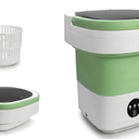 Portable Washing Machine, 17L Foldable Portable Laundry Machine and Spinner for Baby Clothes, Underwear, Socks with 3 Modes Deep Cleaning,Mini Washer for Travel, Dorms, Camping, Green