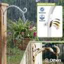 AJART White Plant Hanger Outdoor: 12-Inch Plant Hooks for Wall Indoor - Metal Plant Bracket Hook for Hanging Flower Baskets