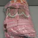 Christmas Throw Blanket for Couch 60x50,Pink Winter Holiday Festival Cute Xmas Gingerbread House Trees Blankets for Woman,Soft Flannel Fleece Blankets for Home Living Room Bed Chair Decor