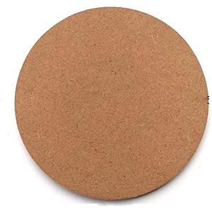 IVEI MDF DIY Coaster Wood Sheet Craft -MDF Plain Wooden Coaster Round Shaped Blank Cutout for Painting Wooden Sheet Craft, Decoupage, Resin Art Work & Decoration (3.5*3.5 * 0.25 each)
