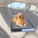 Dog Car Bed, Non-Slip Backseat Extender Pet Mat, Removable Washable Dog Bed for SUVs, Sedans & Trucks, Anti-Slip Travel Bed for Dogs, Easy Clean & Scratch-Proof & Comfort (50"x24.6") (Dark Gray-New)