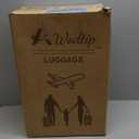 A Wodtip Carry-on with Cup Holder & USB Port Carry on Luggage Durable Luggage Suitcase Lightweight Hard side Luggage with TSA lock & Phone Holder 360 double spinner Wheels (Black=20lnch, 20lnch)