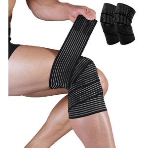 2 Pack Knee Wraps for Pain Relief, Knee Wrap Knee Compression Sleeve Knee Sleeves for Men Women Compression Knee Brace, Knee Brace for Arthritis Pain and Support, Knee Band for Knee Pain Relief