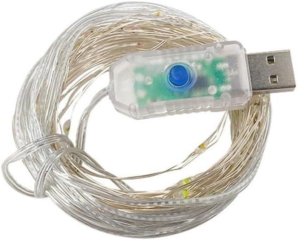 Fengyan Landscape Lights Led Light Outdoor LED USB String Lights Remote Control Fairy Festoon Garland on Window New Year Christmas Decorations LED Street Lamp (5M Powered by USB, Warm White)