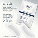 RoC Retinol Correxion Deep Wrinkle Non-Invasive Targeted Patches with Hyaluronic Acid + Firming Peptides for Forehead, 11 Lines, Crows Feet and Laugh Lines, (6 Patches) with Retinol Eye Packette