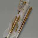 Pants Hangers Space Saving,Closet Hangers 5 Layers 2 Uses Multi Functional Pants Rack,Metal Heavy Duty Wardrobe Organizer Racks for Clothes Trousers Scarves Ties (Gold)