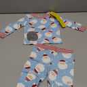 Blue Santa Glow Toddler Pajamas Size 9-12 Months