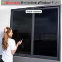 One-Way Window Privacy Film Sun Heat Blocking, Black 27.6"×78.7"