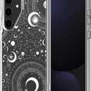 MOSNOVO Case for Samsung Galaxy S24 FE, [Buffertech 6.6ft Military-Grade Drop Protection] [Anti Peel Off Tech] Clear TPU Bumper Phone Case Cover Design - Constellation