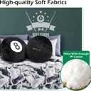Dripykiaa 8 Ball Throw Pillow, 14" Decorative Pillows Throw Cushion Home Decoration Plush Sporty Design Ball Pillow for Women, Men Bestselling Comfort and Stylish Accent Decor