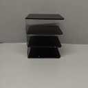  Keyboard Mouse Storage Rack, 3-Tier Keyboard Display Stand,Acrylic Frame Holder Stand, Gaming Keyboard Plate Holder Keyboard Mouse Desktop Organizer-Black