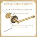 2 Pieces Set Antique Brass Toilet Paper Holder Retro Brass Hand Towel Ring Tissue Roll Paper Hanger Bathroom Hardware Wall Mounted Vintage Bathroom Accessories (Round)