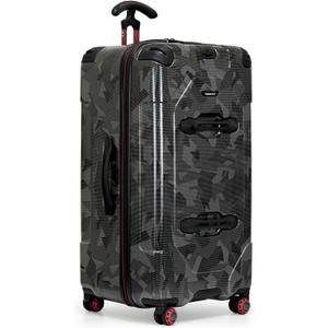 Traveler's Choice Maxporter II Polycarbonate Hardside Trunk with Spinner Wheels, Gray Camo, 30-Inch Trunk