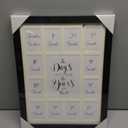 School Year Picture Frame K-12 Collage Photo Graduation Black Solid Wood Frames for Wall Hanging and Table Top Display 13 Openings White k-12 Kindergarten to 12th Grade High