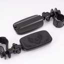 Kinglemc Highway Peg Foot Peg Fit 1.25" Engine Guard Crash Bar for Harley Davidson, Honda, Yamaha, Kawasaki, Suzuki, Indian, Triumph, Motorcycle (Matte Black)