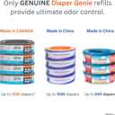Diaper Genie Essentials Round Refill Pack of 4 | Holds Up to 1280 Newborn Diapers | Features Unscented Continuous Film | Compatible with Diaper Genie Complete and Expressions Pails
