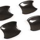 ERIDANUS Auto Accessories Fit for 2023 2022 2021 2020 2019 2018 2017 2016 Exterior Outside Door Handle Bowl Cup Covers Trims (Carbon Fiber) ABS 3 PCS