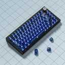 dagaladoo Dark Blue Clear keycaps,Transparent keycaps 75 Percent,Jelly keycap Set,Shine Through Key caps.,MDA Profile Keyboard Key Cap for Mx Switches Mechanical Keyboard