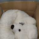 Poutmac Big Teddy Bear 55" White Giant Soft Stuffed Animals Cute Plush Toy for Girlfriend Women Kids for Valentine's Christmas Birthday