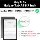 SEYMAC for Samsung Galaxy Tab A9 Case 8.7 Inch 2023 (SM-X110/X115/X117), Heavy Duty Shockproof Protective Case with Screen Protector, Rotating Stand, Hand/Shoulder Strap and Pen Holder, Blue