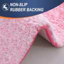 OLANLY Bathroom Rugs Mat 36x24, Extra Soft Absorbent Microfiber Bath Rugs, Rubber Backing, Quick Dry, Machine Washable Bath Mats for Bathroom Floor, Tub and Shower, Home Decor Accessories, Pink
