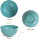 Reusable Bowls Set Unbreakable Cereal Bowls,24 OZ Wheat Straw Fiber Lightweight Bowl Sets 8, Microwave and Dishwasher Safe,Use for Ramen, Soup, Salad