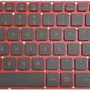 GinTai Laptop US Keyboard Red Lettering with Backlit Replacement for Acer Nitro 5 AN515-31 AN515-41 AN515-42 AN515-51 AN515-52 AN515-53 AN515-53-55G9 LG5P_A52BRL NKI151306B G5P_A53BRL NKI151306FT