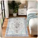 Istana 3x5 Area Rug - Blue Modern Rugs for Living Room 3x5 - Foldable Rugs for Bedroom/Living Room Rug - Stain Resistant Washable Rug - Eco-Friendly Small Area Rugs