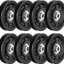 8Pcs 3.5" Nylon Bearing Pulley Wheel Replacement for Gym Equipment Part Cable Machine Universal Wear-Proof Nylon Pulley System Gym Attachments