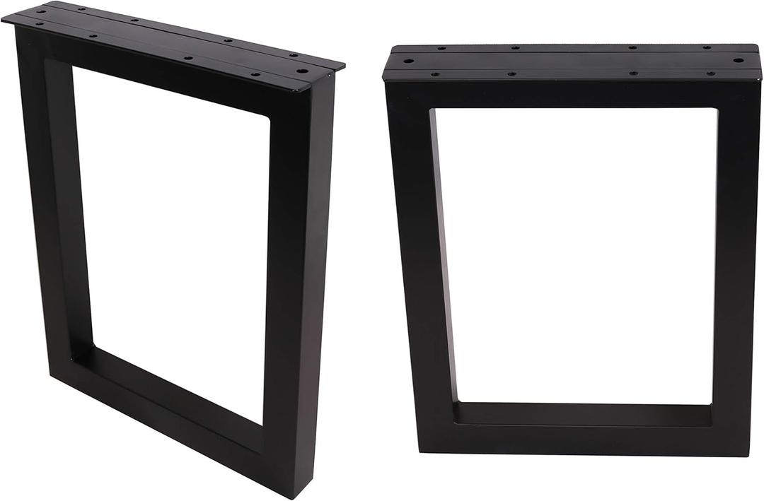 2X 18'' Bench Legs,Rectangular Steel Dinning Bench Legs, Coffee Table Legs,Computer Desk Legs,Industrial Kitchen Table Legs,Black