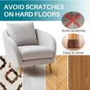 24 Pcs Chair Leg Floor Protectors Round, Silicone Felt Furniture Leg Pads Caps Covers for Hardwood Floors (Fit 15/16" to 1-5/16")