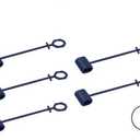 [5 Pack] Rubber Keeper/Silicone Case/Holder/Lanyard Accessories for Type-C, MicroUSB, 8 Pin, iOS 17 Adapter, Apple Pencil, 3.5mm Jack, Attach Converter to Charging Cable, Travel, Keychain, Blue Tether