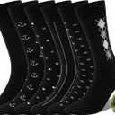 COOVAN Mens Dress Socks Bamboo Rayon Crew Business 6 Pairs Soft Thin Lightweight Socks for Men (Small-Medium)