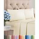 Full Size 4 Piece Sheet Set - Comfy Breathable & Cooling Bed Sheets Set - Hotel Luxury Bedding for Women, Men, Kids, Teens, Boys & Girls - Deep Pockets, Ultra-Soft, Wrinkle Free - Oeko-Tex 