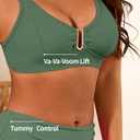 2 Piece Bikini Set U-Wire Curvy Modest Swimsuit for Women High Waisted Tummy Control 2026 Beach Swim Bathing Suits (Army Green)