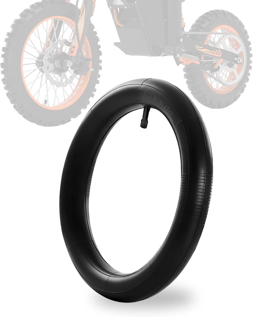 3.00/3.50-12" Rear Inner Tube for Tires Compatible with Tutto Tutti Soleil01 Electric Dirt Bike, 80/100-12 Dirt Bike Tube
