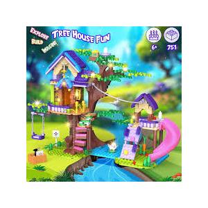 HIEMAO Treehouse Building Set for Kids  751Pcs STEM Friendship Tree House Building Kit  Creative Forest Toy Gift for Birthday Christmas Girls Boys 6 7 8 9 10 11 12
