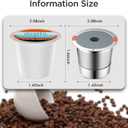 Noalto Reusable K Cups and Coffee Pods,Universal stainless steel k Cups for Keurig 2.0 and 1.0 Coffee Makers machine(2pack)