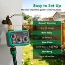 RESTMO 3-Dial Analog Sprinkler Timer with Brass Inlet & Outlet, Mechnical Water Timer for Garden Hose with Manual/Rain Delay, Automatic Drip Irrigation System, 480 Minutes Max Watering, Easy to Set Up