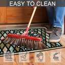 CHICHIC Welcome Door Mat 17x 30 Inch Front Doormat Outdoors for Home Entrance Outdoors Mat for Outside Entry Way Doormat Entry Rugs, Heavy Duty Non Slip Rubber Back Low Profile, Flower