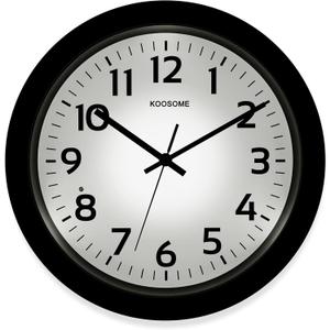 Glow in The Dark Wall Clock for Bedroom, 13 Inch Night Light Wall Clocks Battery Operated Silent Non Ticking Wall Clock with Night Light, Modern Wall Clocks for Living Room, Easy to Read