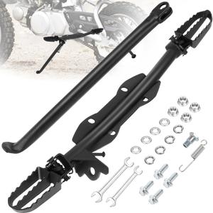 HIAORS Dirt Bike Foot Peg Mount Bracket Kickstand Kit Compatible with SSR 110 125 CRF50 XR50, Motorcycle Foot Pegs Bracket for 110cc 125cc TaoTao Coolster Baja Apollo Thumpstar Kayo Pit Bike Parts
